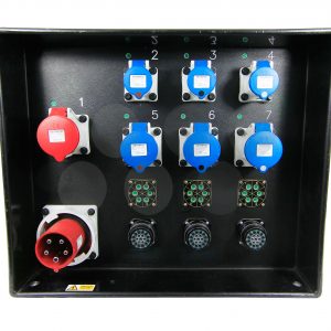 63A 3ph Distro - 3 x Soca, 1 x 32A 3ph, 3 x 32A, 3 x 16A - LED PDU